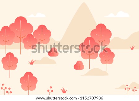 Leaves and trees background. For web site, wallpaper, poster, placard, cover and print materials. Creative art concept, vector illustration, eps 10