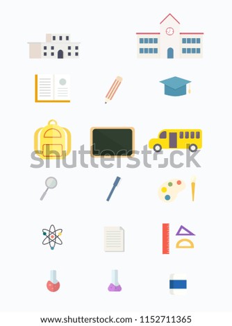 Back to school. Back to school set. Flat design vector. Vector. Isolated.