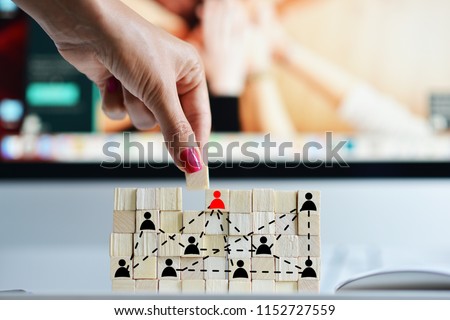 Human resources manager making changes in organizational chart concept
 Royalty-Free Stock Photo #1152727559
