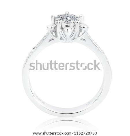 Real shot jewelry with reference in white background