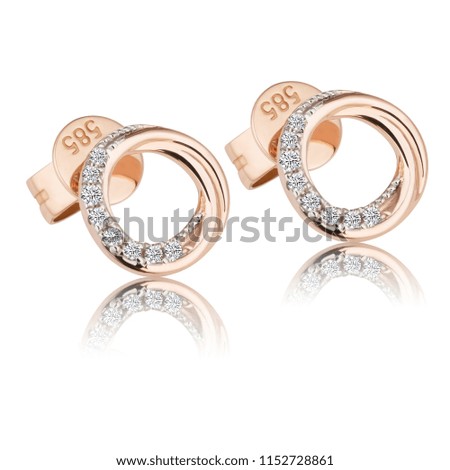 Real shot jewelry with reference in white background