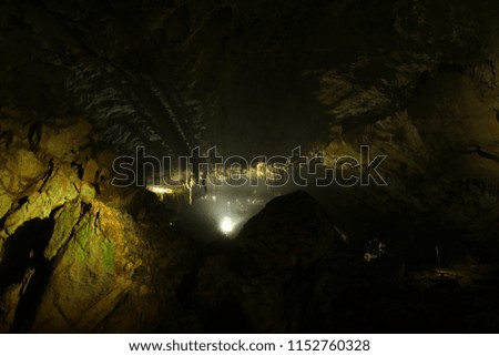 The View of Limestone Cave in Japan