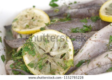hake fish with parsley and lemon