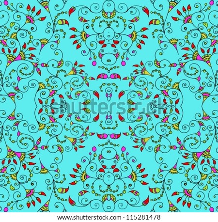 Stylish seamless floral background, illustration for design, vector