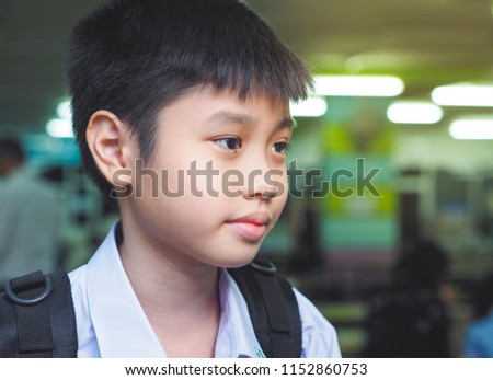 Portrait of asia boy / Photo of happy asia boy