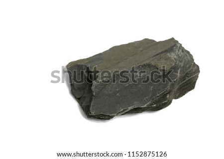 Slate Rock isolate on black background
 Royalty-Free Stock Photo #1152875126