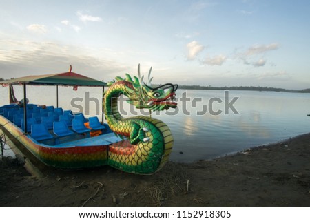 dragon boat by the river
