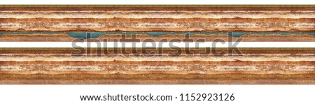 Layers of soil with groundwater. High resolution texture Royalty-Free Stock Photo #1152923126