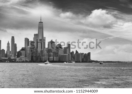 Downtown Manhattan from Hoboken pier.