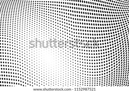 Polka dot halftone pattern. Light dots background. Modern vector illustration. Abstract curves. Points backdrop. Dotted  pattern. Monochrome spotted background