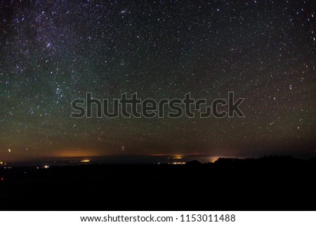 Light pollution and stars