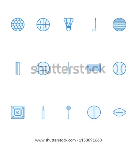 Sports icons linear style vector. Set of the icon to the sports