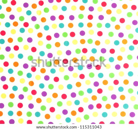 Textile with multicolored points