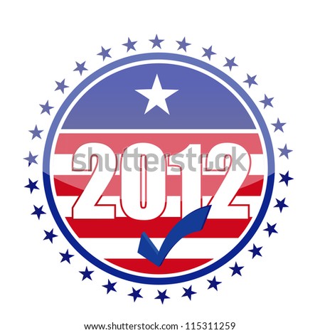 2012 usa flag seal illustration design over white background