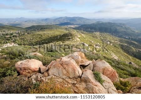 View from Oakzanita Peak near San Diego, California, USA