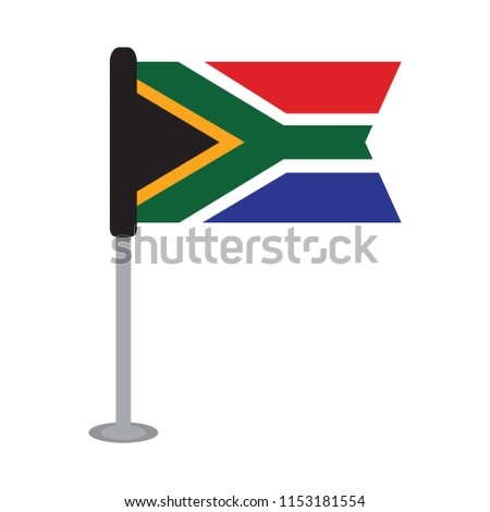 Isolated flag of South Africa