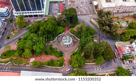 Beautiful aerial view go the San Jose Cathedral in Costa Rica
