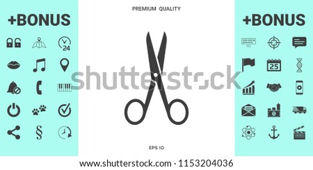 Scissors icon symbol