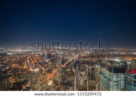 The night View of Brooklyn and Manhattan