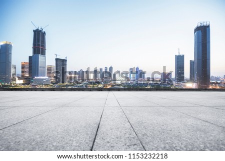 China's frontline city view platform and urban commercial office area.