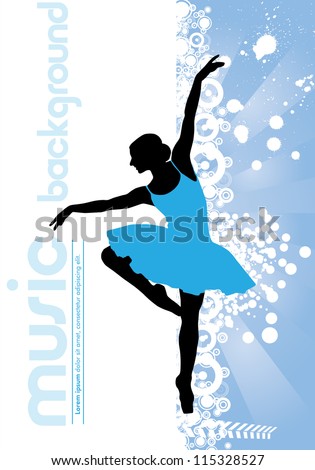 Ballet. Dancing illustration. Vector