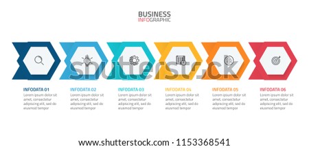 Timeline infographic design vector with marketing icons. can be used for workflow diagram, annual report, presentation or web design. Business concept with 6 step, options or processes.