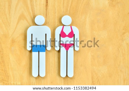 Male and Female Restroom ,toilet sign