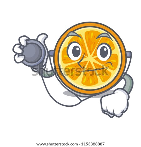 Doctor orange character cartoon style