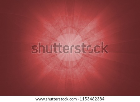 Red color toned monochrome abstract fractal illustration. Raster clip art.