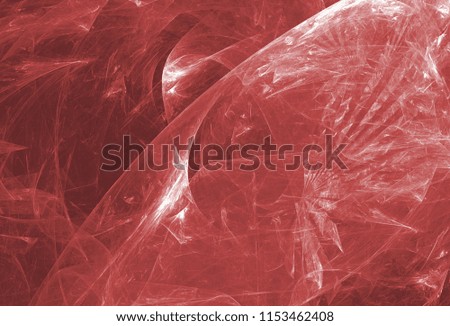 Red color toned monochrome abstract fractal illustration. Raster clip art.