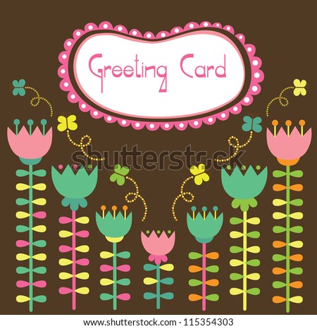 floral card design. vector illustration