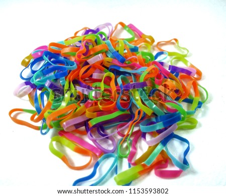 Rubber band with colorful colors
