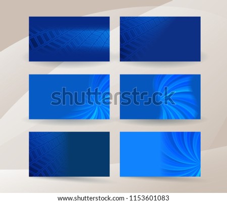 Abstract professional and designer business card template or clear and minimal visiting card set, name card blue background. Vector illustration EPS 10 for presentation slide banners