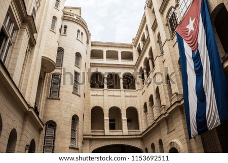 Cuban Flag in Revolution Museum