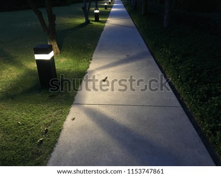 The shadow of light on the walkway Background