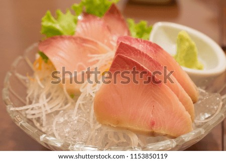 Japanese food Very delicious HANACHI(fish) sashimi
