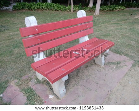 Sitting bench in park