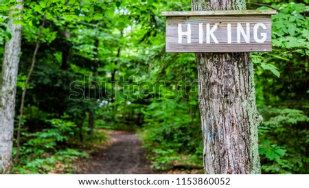 Hiking Sign at Trail Entrance