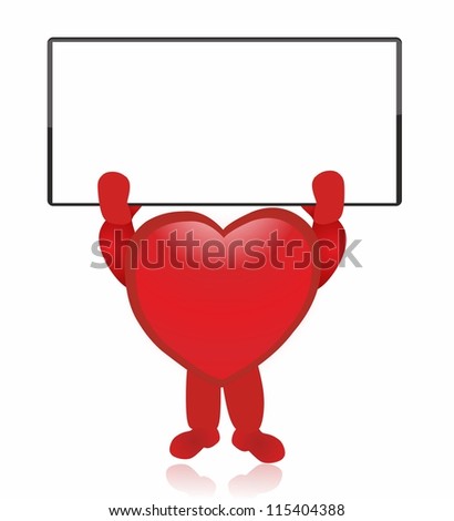 Heart and white board