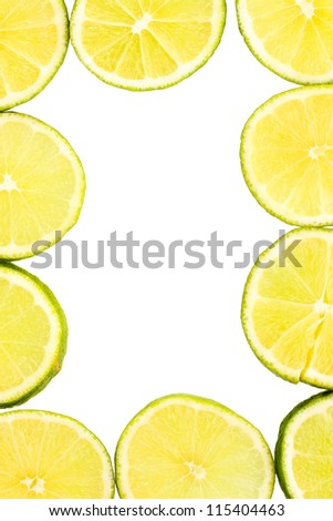 Lime close up isolated on white