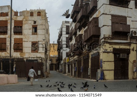 Ancient Street in UNESCO world heritage historical village Al Balad, Jeddah - Saudi arabia