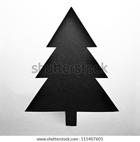 Cut paper christmas tree.