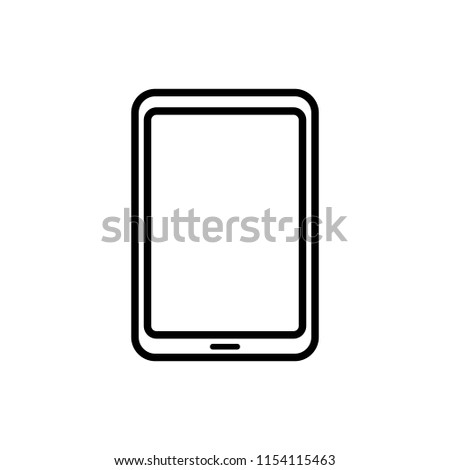 	
Tablet icon design. Black and white vector illustration tablet for web banner and mobile web. Tablet icon for landing page