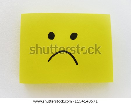 Sad yellow emotion