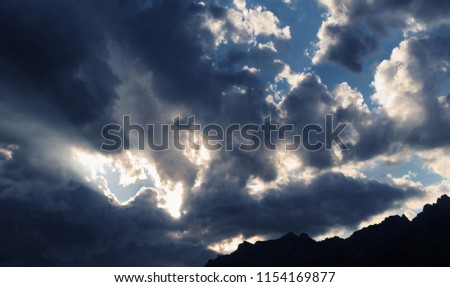Wild Sky over Flums, Swiss Alps