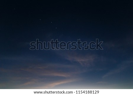 Blue dark night sky with many stars. Milky way cosmos background. The stars in the night sky. Starry blue night sky. Night scape with beautiful starry sky. Star texture. Space background