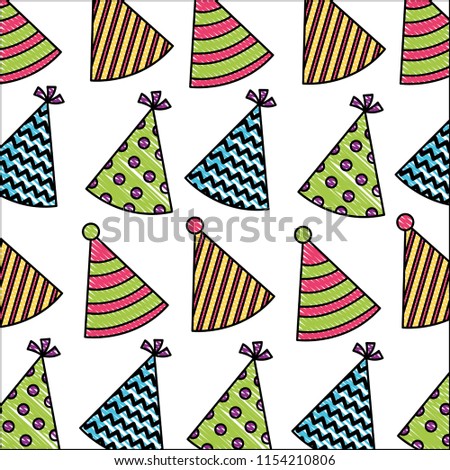 birthday party hats ornament decoration pattern drawing