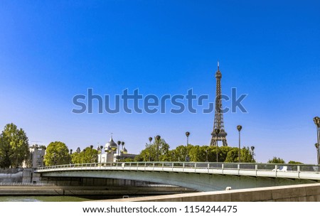 Paris, France. The Eiffel tower in the background.