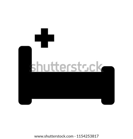 Isolated hospital bed icon
