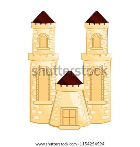 Isolated medieval castle building